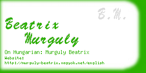 beatrix murguly business card